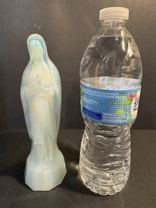 Rara statuina grande 7” Sabino Paris vetro artistico opalescente Vergine Maria Madonna - Foto 1 di 12