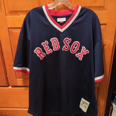 米切尔和尼斯波士顿红袜队泰德威廉姆斯击球球衣 — 第 1/4 张图片