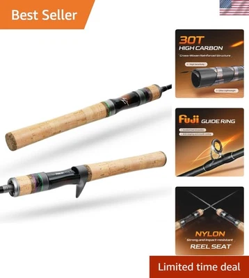 Magic L Ultralight Fishing Rod - 2-Piece Lightweight with Fuji Guides 4.5ft - Image 1 of 4