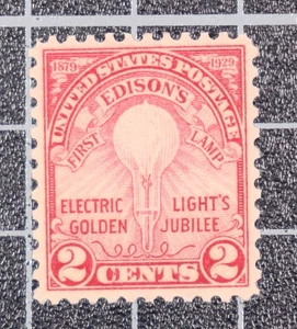 Scott 655 - 2 Cents Edison's Lamp - MNH - PSE Cert Grade 90 - SCV - $45.00 - Picture 1 of 3