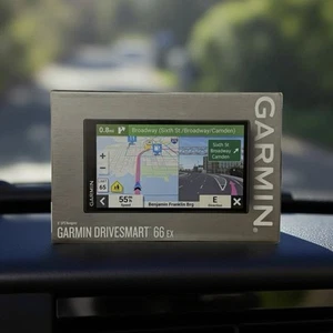 Garmin DriveSmart 66 EX 6" GPS - Voice Assist, Wi-Fi, Traffic, Maps, NEW SEALED - Picture 1 of 8
