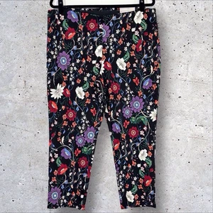 Chicos So Slimming Ankle Pants Juliet Dark Floral Frenzy Size 4 US 20 NWT - Picture 1 of 7