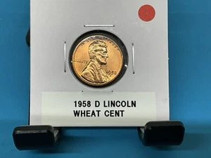 1958-D 1C RD Lincoln Cent - Picture 1 of 6