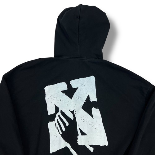 Felpa nera con cappuccio Off White Hand Arrows