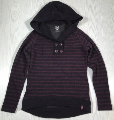 Suéter Mountain Hardware Mezcla Lana Mujer M Púrpura Rayas Con Capucha Exterior Foto 1 de 4