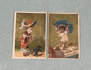 Antique Trade Cards H J Holbrook & Co Ladies Fine Shoes Utica New York 1800s - Picture 1 of 5