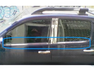 Borde de ventana cromado 4 piezas para Hilux 2005-2015 Foto 1 de 4