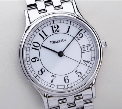 Tiffany Classic Silver Arabia Index Men Authentic - Image 1 of 4