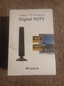 Wave Max Indoor TV Antenna 4K Ultra HD Signal Booster No Subscriptions 1080p NEW - Picture 1 of 6