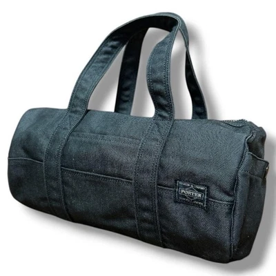PORTER SUNNY Mini Bolso Boston Lona Tambor Rollo Negro Lona JAPÓN Usado Foto 1 de 4