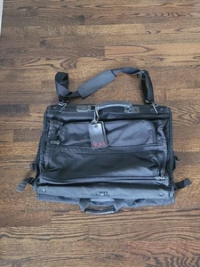 TUMI Alpha Tri-Fold Carry-On Garment Bag Nylon Black w/ Strap - See Pics & Read - Picture 1 of 12