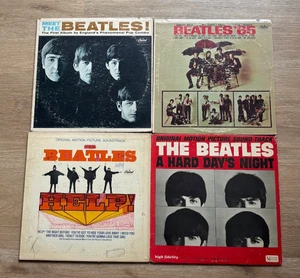 THE BEATLES 4LP Lot Meet The Beatles, Beatles 65, Help, A Hard Day's Night, POOR - Imagen 1 de 9