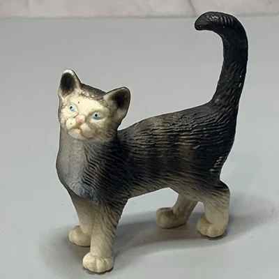 Schleich Standing GRIS ATIGRADO GATO Animal Doméstico Figura Gatito 1997 Retirado Foto 1 de 4