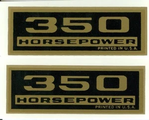 65 66  CORVETTE  327 350HP VALVE COVER DECALS-PAIR - Picture 1 of 1