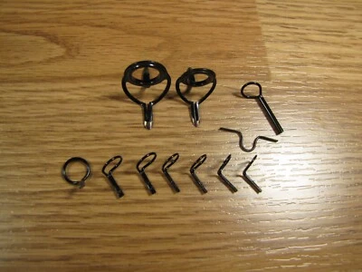 11 pc Black single fly rod guide set #3.5 tip - Image 1 of 2