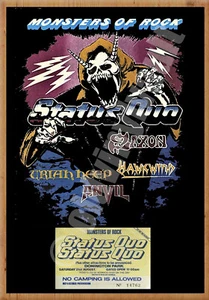 STATUS QUO MONSTERS OF ROCK DONINGTON UK 1982 POSTER AND TICKET A4-A3-A2 SIZES - Picture 1 of 1