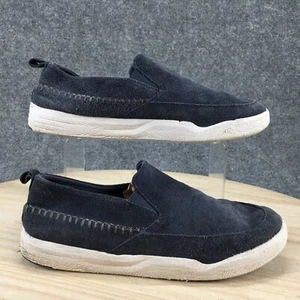 Hush Puppies Shoes Youth 6.5M Boys Lazy Genius Slip On Sneakers Blue Suede Flats - Picture 1 of 21