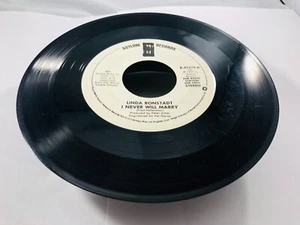 LINDA RONSTADT 7" 45 RPM "I Never Will Marry" Promo Copy G+ condition DJ vintag - Foto 1 di 6