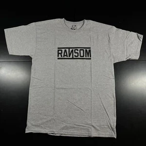 Ransom Box Logo Gray Tee T Shirt Men’s Sz L New - Picture 1 of 4