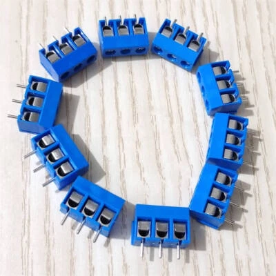 10/20/50x Printklemmen 3 polig Anschlussklemmen Leiterplattenklemme Klemmenblock - Bild 1 von 4