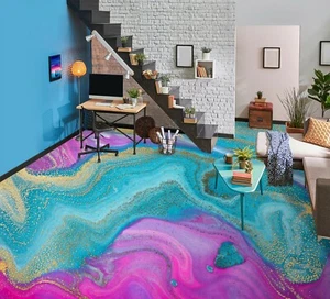 3D Blue Quicksand 5218 Floor WallPaper Murals Wall Print Decal AJ WALL Fay - Picture 1 of 5