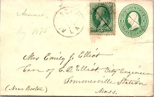 1875 Amite City Louisiana Cover to Boston - L41984 - Picture 1 of 2