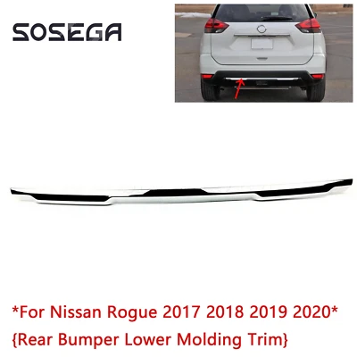 For Rogue 2017-2020 Rear Bumper Lower Chrome Molding Trim Replacement 850725HK0A - Image 1 of 4