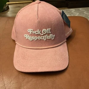 FIELD GRADE rosa F*CK OFF ROPE HAT GEGEBEN verstellbarer Strapback Cord Cap NEU - Bild 1 von 10