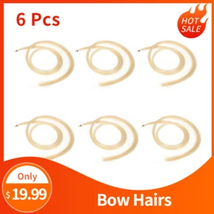 6 piezas de pelo de caballo arco Erhu ideal para violín, viola, violonchelo y arcos Erhu de cualquier tamaño - Imagen 1 de 6
