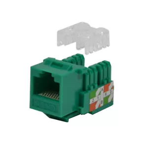 10 pack lot Keystone Jack Cat6 Green Network Ethernet 110 Punchdown 8P8C - Picture 1 of 3