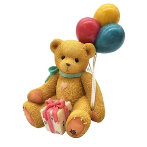 Cherished Teddies Nina Birthday Bear 215864 Girl with Balloons Figurine Vintage - Picture 1 of 7