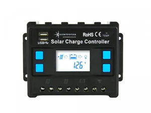Solar Laderegler blau 20A - 60A 12V/24V PWM Solarladeregler PV solartronics 0% - Bild 1 von 8