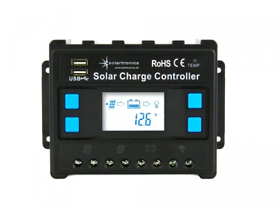 Solar Laderegler blau 20-60A 12V/24V PWM Solarladeregler PV solartronics 0% MwSt - Bild 1 von 4