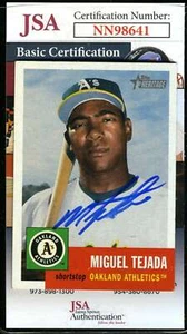 Miguel Tejada JSA Coa Autograph 2002 Topps Heritage Hand Signed - Picture 1 of 2