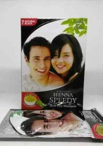New 3 Pcs x Henna Speedy Hair Dye Shampoo Natural Black 30ml FREE SHIPPING - Picture 1 of 3