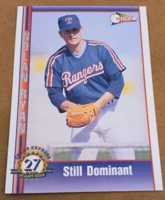 1993 Pacific Ryan 27th Season Texas Rangers Baseball Card #209 Still Dominant - Image 1 of 2