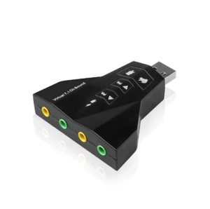 3D Dual USB Audio Sound Card Digital Dual Virtual 7.1 USB 2.0 Audio Adapter - Picture 1 of 3