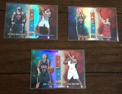 Topps 2000 USA Basketball Side by Side (3) Smith Allen Milton Mourning Griffith - Image 1 of 4