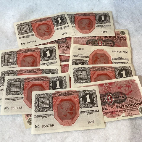 1 Korona Austria 1916 Deutschosterreich German Austria lot  15 AU Cover