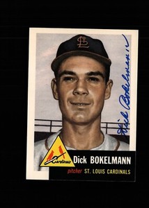 Dick Bokelmann Cardinals 1953 Topps Archives JSA authenticated autographed card
