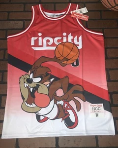 Camiseta deportiva de baloncesto TAZ RIP CITY ROJO Headgear Classics ~Nunca usada~ XL - Imagen 1 de 3