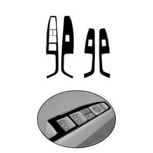 For Hyundai Elantra 2016-2018 New ABS Gloss Black Window control Stickers trim - Picture 1 of 14