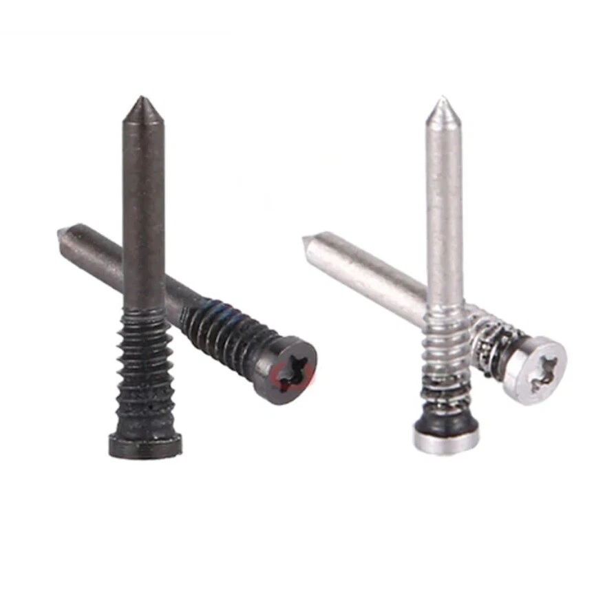 2 VITI PENTALOBO PER IPHONE X 11 12 13 14 ricambio nero argento metallo TORX - Immagine 1 di 1