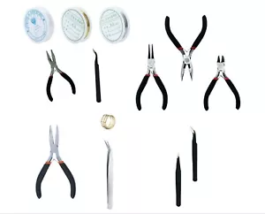 Bundle jewellery making necklace repair tools set craft wire pliers kit DIY - Picture 1 of 9