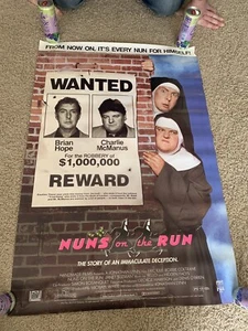 NUNS ON THE RUN Original Video Movie Poster Idle 1990 ROLLED - Bild 1 von 6