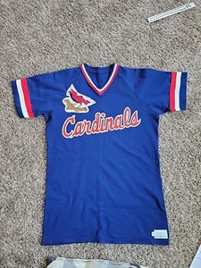 1977-78 Calgary Cardinals Game Worn Pioneer League Sand Knit Baseball Jersey L - Picture 1 of 10