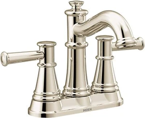 Moen 6401NL Belfield Rubinetto bagno centrale due maniglie in nichel lucido - Foto 1 di 5