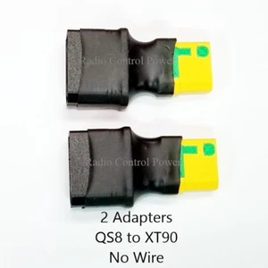 RCP-QS8 to XT90 No Wire Adapters (2) Heavy Duty 8 awg Equivalent - Picture 1 of 25