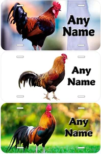 Placa de matrícula de coche novedosa personalizada de gallo con cualquier nombre - Imagen 1 de 8