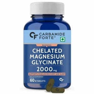 Carbamide Forte Chelated Magnesium Glycinate Supplement - 60 Veg Tablets - Picture 1 of 7